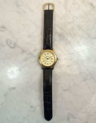 Vintage STAUER Metropolitan Gold Tone Men's Watch. 3ATM Japan Movt