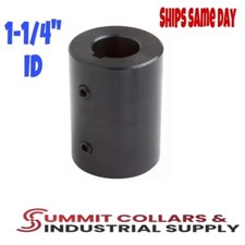 RC-125-KW-4H@90­°, 1-1/4" ID Solid Rigid Set Screw Coupling Black Oxide W/Keyway