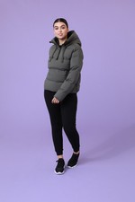 Active People Womens Half Zip Jacket Cosi Cloud Ladies Duck Down Parka Long Coat