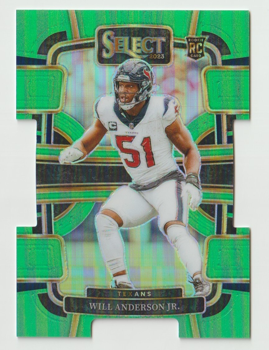 2023 Panini Select Will Anderson Jr. Concourse #40 Green Die Cut #d/599 RC LB