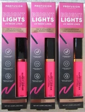 3 Pack - Profusion Cosmetics Bright Lights FLASH UV Neon Liquid Eyeliner NEW