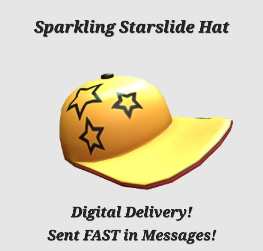 ROBL0X Toy Code Series Celebrity Sparkling Starslide Hat FAST DELIVERY!