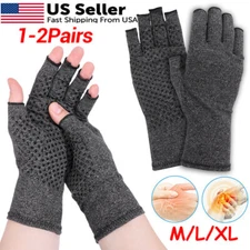 1/2 Pairs Copper Compression Gloves  Arthritis Brace Gloves Hand Pain Relief 