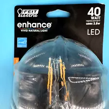 FEIT ELECTRIC ENHANCE G25 E26 FILAMENT LED BULB SOFT WHITE 40W USES 3.8 WATTS