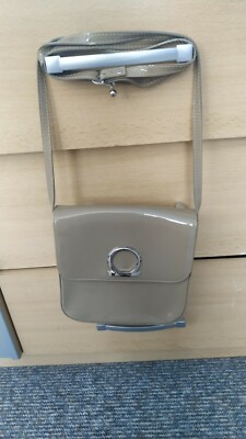 Gino Rossi Umhängetasche Handtasche Beige, echtes Leder, Shopping, Blogger klein