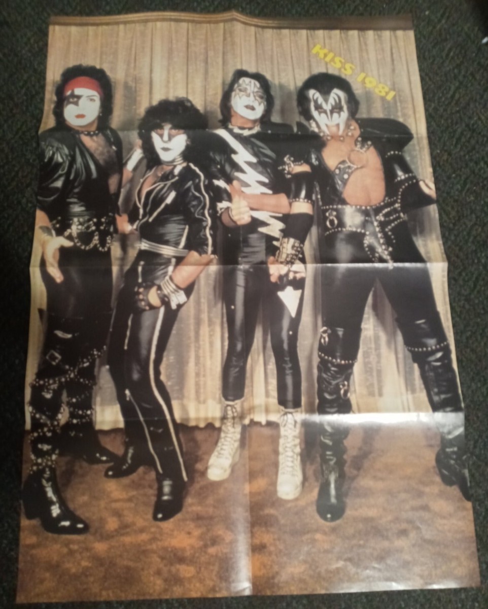KISS 1981/PAUL STANLEY 1990 DOUBLE SIDED POSTER FOLDED