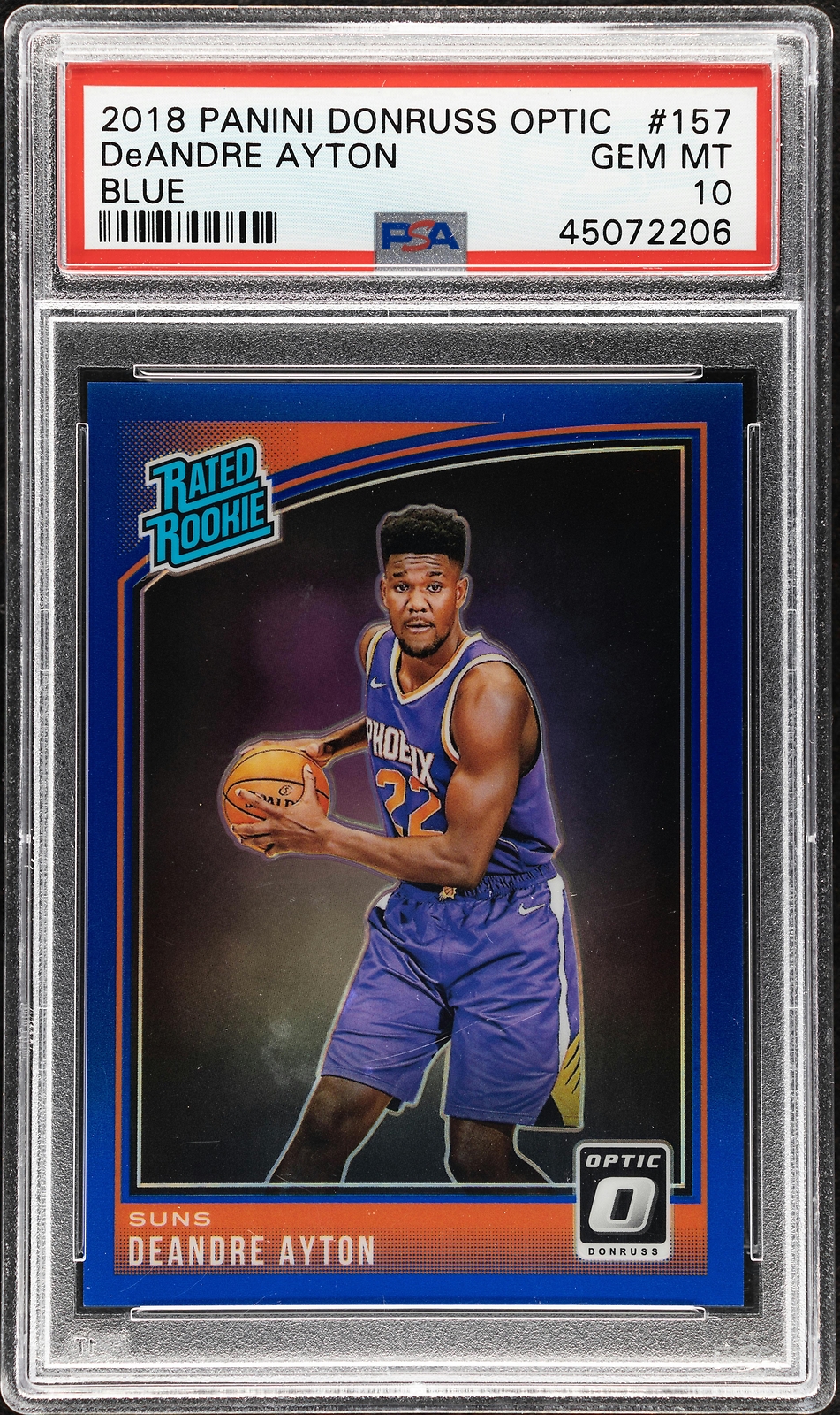 2018 Donruss Optic DeAndre Ayton Blue #157 /49 PSA 10 Rookie RC