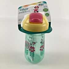 Disney Baby Minnie Mouse Straw Cup The First Years Spill Proof Sippy Toddler New