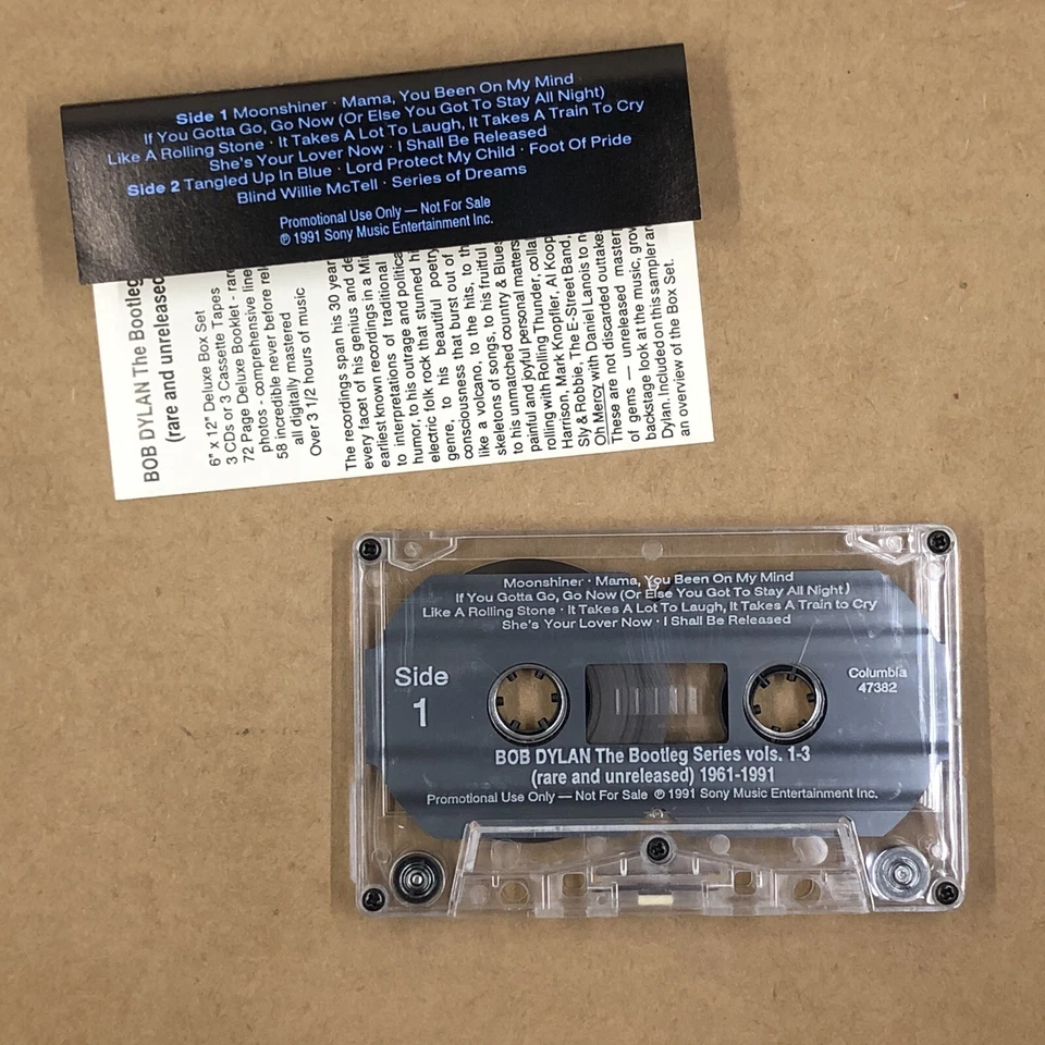 BOB DYLAN Cassette Tape Rock Folk BOOTLEG SERIES RARE & UNRELEASED PROMO - Image 2 of 4