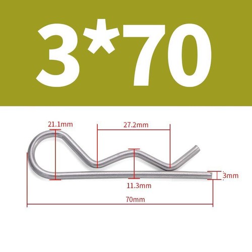 R Clip Stainless Steel 304 A2 Beta Pins 1.0mm 1.2mm 1.5mm 2mm 2.5mm 3mm 4mm-6mm - Picture 22 of 29