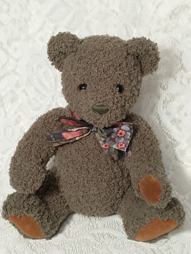 Gund Inc Teddy Bear Floral Bow Tie Color Jade tblam1 - Picture 2 of 12