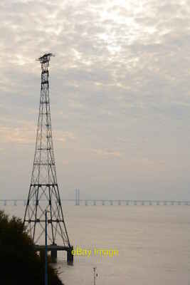 Foto 6x4 Ein elektrischer Pylon und die zweite Severn Brücke Aust ein Blick auf t c2015