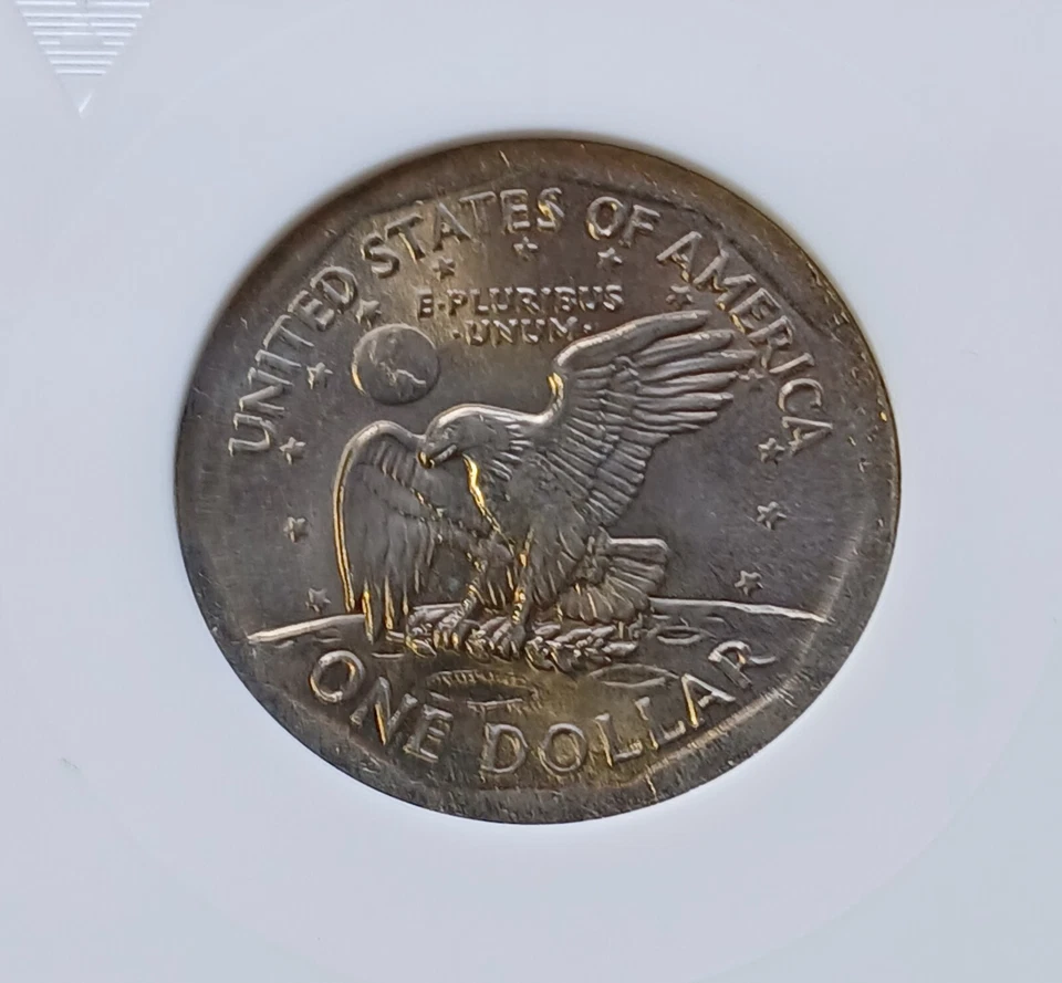 RARE 1999 Broad Struck on TYPE 1 PLANCHET SBA $1 ANACS MS63 - Image 4 of 4