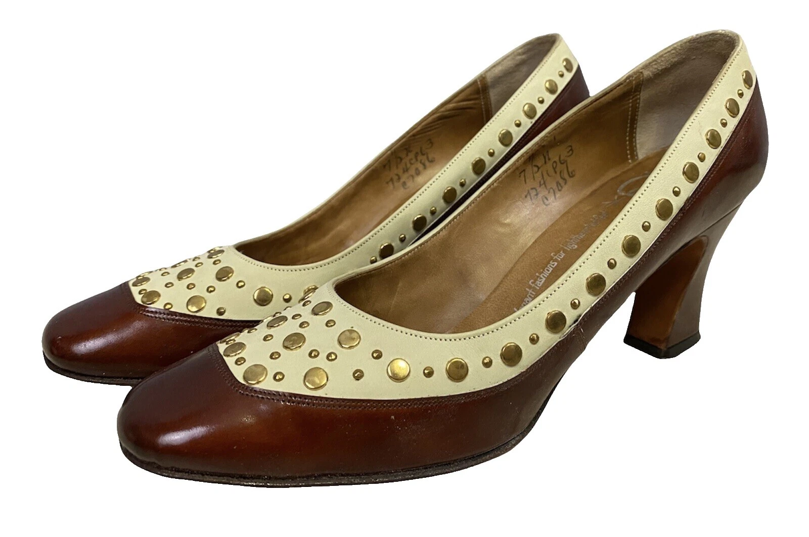 Mod/Gogo marrón Calzado Vintage 1960s para Mujer