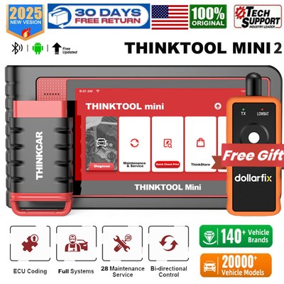 2025 Thinktool Mini2 OBD2 Scanner Bidirectional All System Diagnostic Tool CANFD