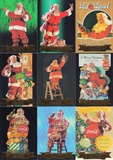 COCA COLA SERIES 3 1994 C-A-C GOLD FOIL SANTA CLAUS INSERT CARD SET S-21 - S-30