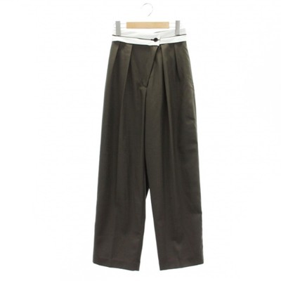Today Full TODAYFUL 23AW Front Slanting Pants Wide Zipper Fly Wool 