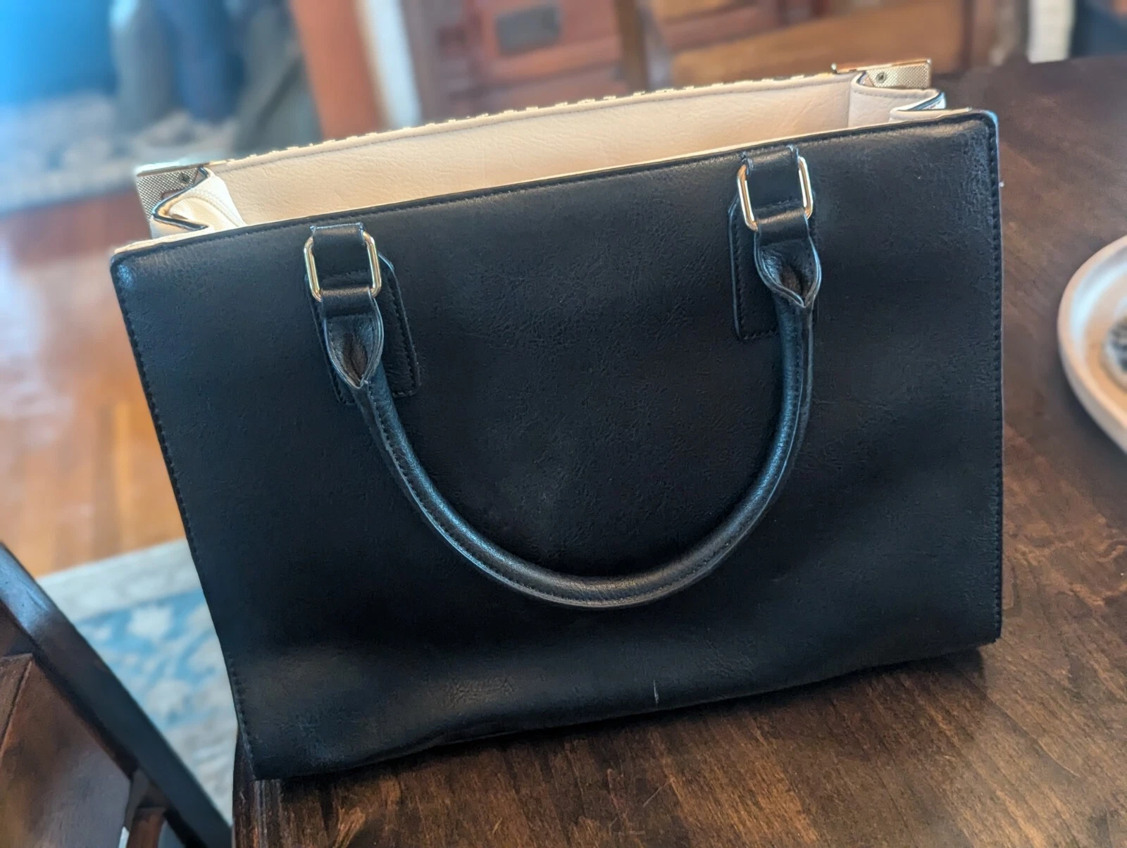 Borsa a mano Aldo Classic 10” alta x 14” larga x 4 5” profonda classica bellezza nera bianca