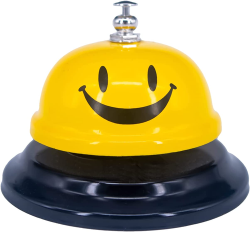 1 Pack Call Bell, Desk Service Bell, 3.35 Inch Diameter Metal Bell for Hotels, S