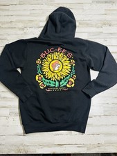 Buc-ee's Sunflower Graphic Hoodie Unisex Black Cotton Pullover Size Small Bucees