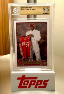2003 04 Topps LeBron James #221 Rookie RC BGS 9.5 GEM MINT Cavaliers