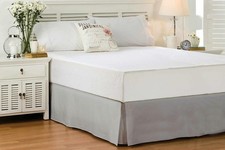 Full Size Bed Skirt 600 TC Egyptian Cotton 18 Inch Drop Easy Fit - Bed Skirt for