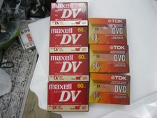 Lot of 7 - 3x TDK  4x Maxell DVC 60 Mini DV Digital Video Cassette Tape - NEW