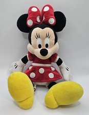 Disney Parks Minnie Mouse Soft Toy 14  Plush Doll Red Dress Polka Dot