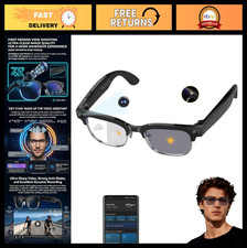 4K AI Smart Glasses - Bluetooth Hands-Free Recording, Audio, First-Person Camera