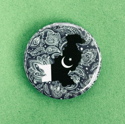 Pakistan Flagge Karte Abzeichen 25 mm