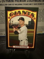 Austin Slater 2021 Topps Heritage Black Border /50 Yankees Giants