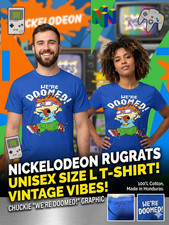 Rugrats Nickelodeon Unisex Cotton Chuckie "We're Doomed" T-Shirt Vintage Size L