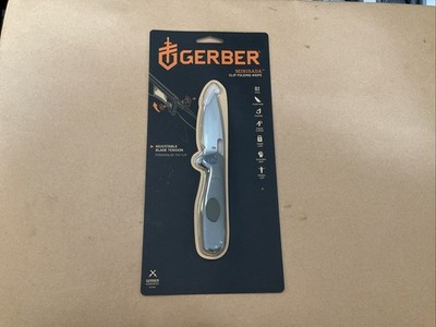 Gerber Minisada Clip Pocket Knife D2 1067523 Stone Wash Folder