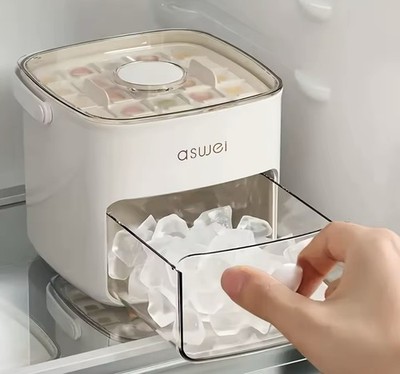 48-Compartment Ice Cube Tray   Large Double-Layer Design, Food-Grade