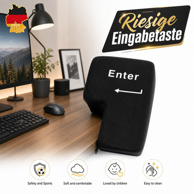 USB-Kabel Stress Relief Riesige Enter Taste Schlüssel Kissen Anti Key Pillow