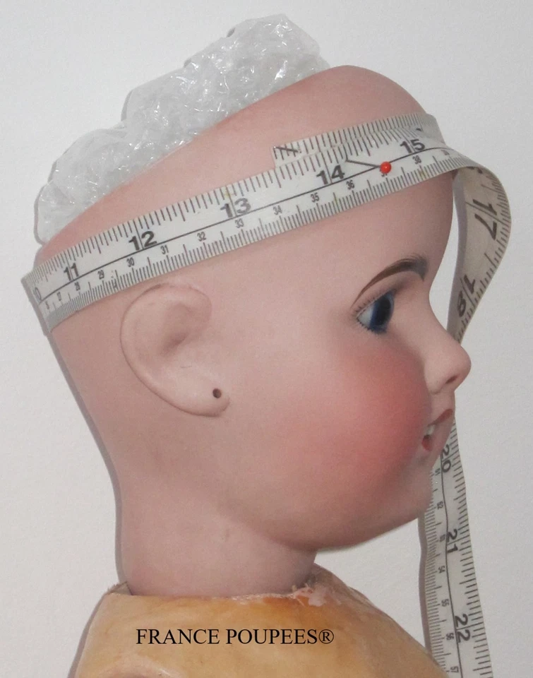 Perruque Jumeau® poupée ancienne Française, Allemande XIXème-T32/34cm (13") - Photo 3/4