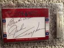 JACK TWYMAN 2011 LEAF SPORTS ICONS AUTO CUT SIGNATURE UC BEARCATS ROYALS READ !