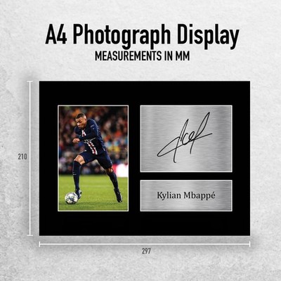 Kylian Mbappe Signed PSG France Pre Printed Autograph Photo