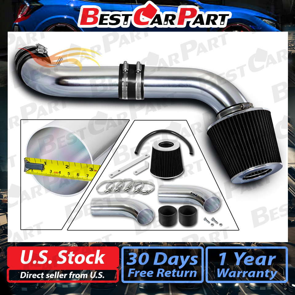 BCP BLACK 99-04 Grand Cherokee 4.7L V8 H/O Short Ram Air Intake + Filter