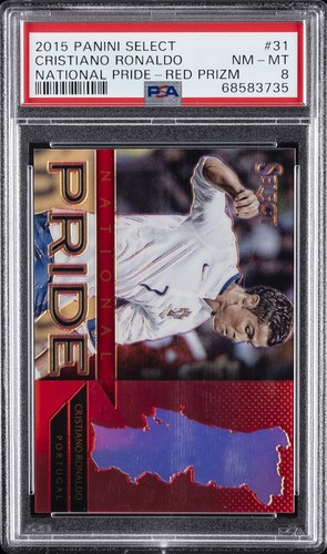 Cristiano Ronaldo [Red Prizm] #31 2015 Panini Select National Pride card