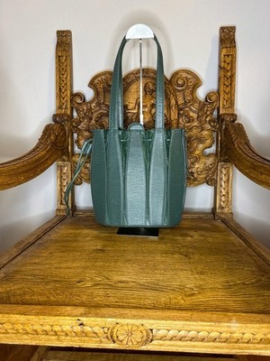 ORIGINAL ALPAKA SKIN BUCKET BAG - OLIVGRÜN - ADLER - SAMMLERSTÜCK