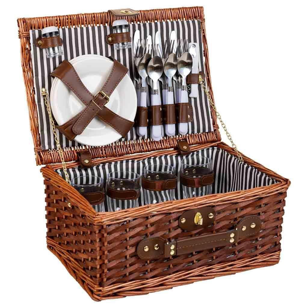 Cesta De Picnic 4 Servicios Marron (j4G)