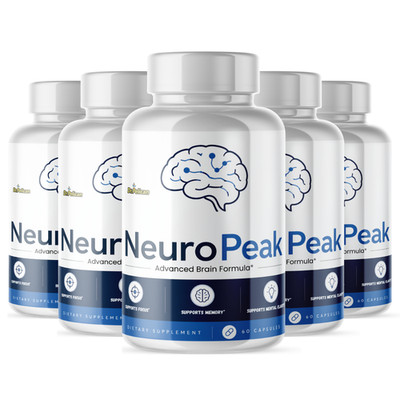 NeuroPeak- Brain Support- 5 Bottles- 300 Capsules