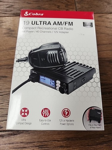 Cobra Dual Mode 19 Ultra AM/FM Compact CB Radio 4W Power 40 Channels ...