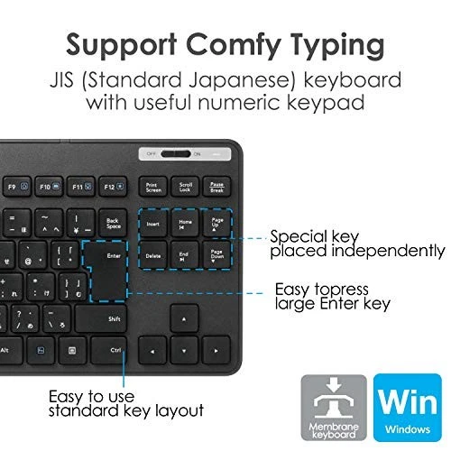 ELECOM Wireless Thin Keyboard/Standard Japanese Layout/Conformity with JIS - Image 2 of 4