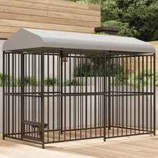 Heavy Duty Dog Kennel Pet House Metal Playpen Large Animal Cage Outdoor Indoor