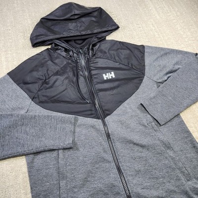 Helly Hansen Jacket Men Small VTR Cruzn X Cool Full Zip Lightweight Gray Outdoor