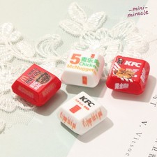 10PC 1:12 Scale Dollhouse Miniatures Hamburger Box Fast Food Decor Accessories