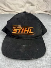 vintage team stihl embroidered dad hat workwear logo cap