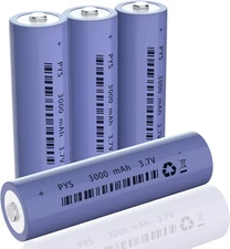 4 Pack Rechargeable Battery 3.7V Button Top 3000mAh NiMH Battery Cell USA